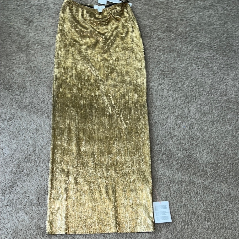 Top Shop Gold Women's Skirt ASOS
